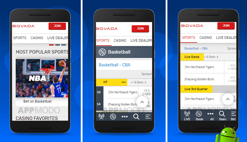 Bovada Android app