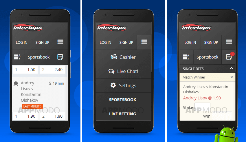 Intertops Android app
