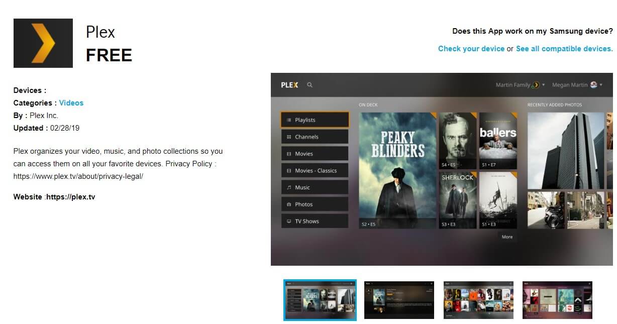 plex samsung smart tv