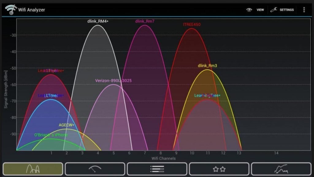 windows scan wifi channels