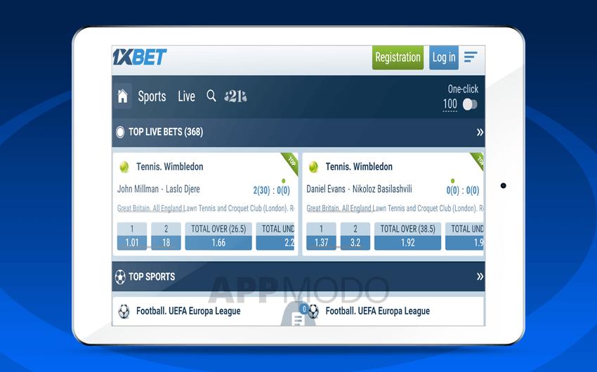 1xbet app old version