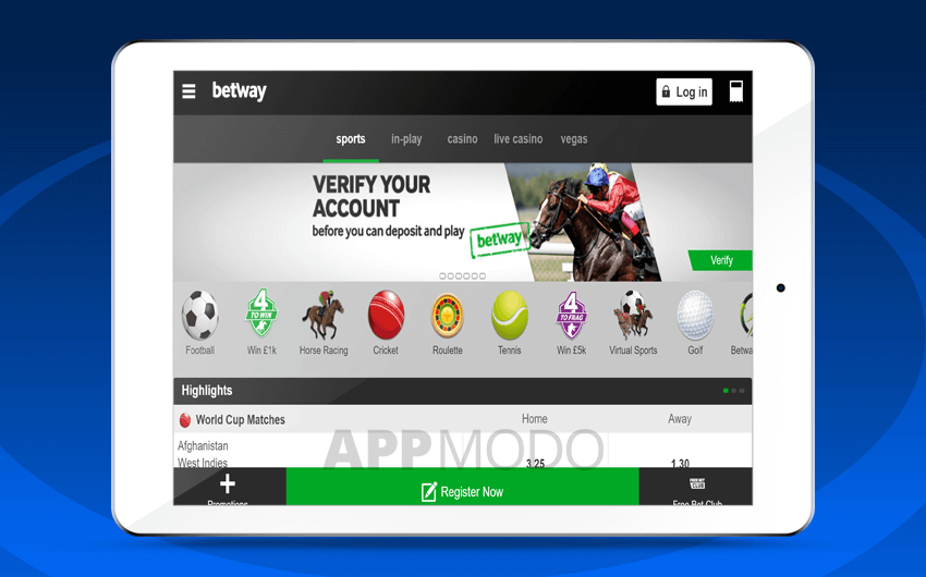 betway live casino app download