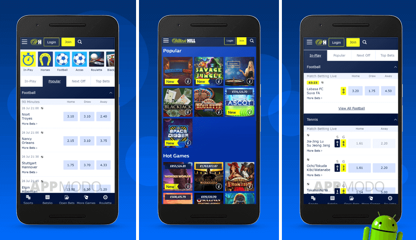 William hill mobile app